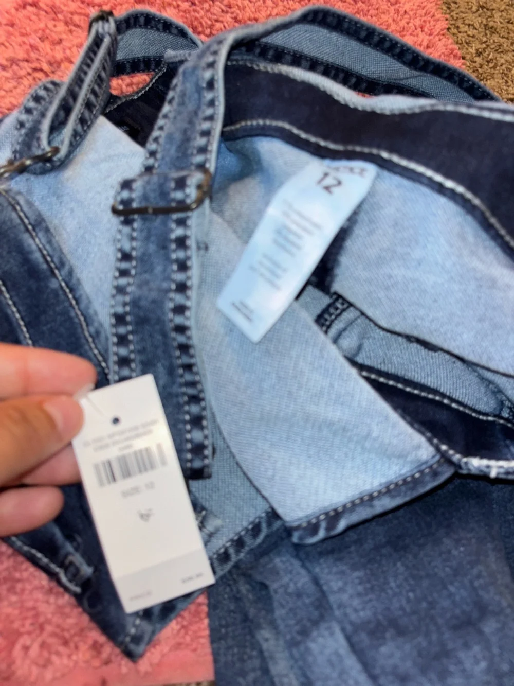 Justice Dark Blue Denim Overalls